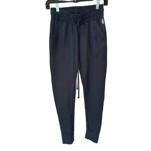Free People movement women’s navy blue joggers stretch drawstring waist size XS